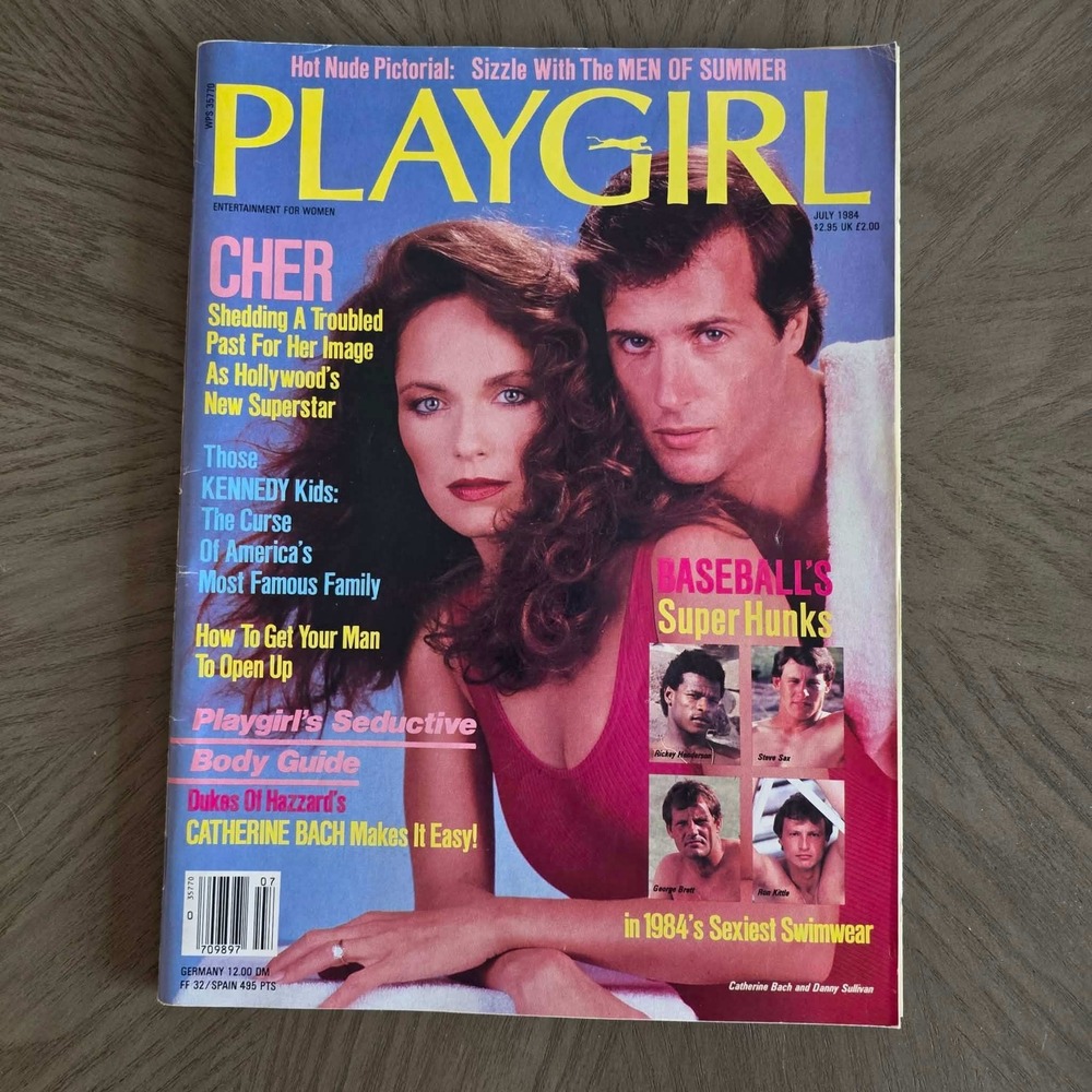 Vintage Playgirl Magazine July 1984 Cher Catherine Bach Kennedy Family 80s